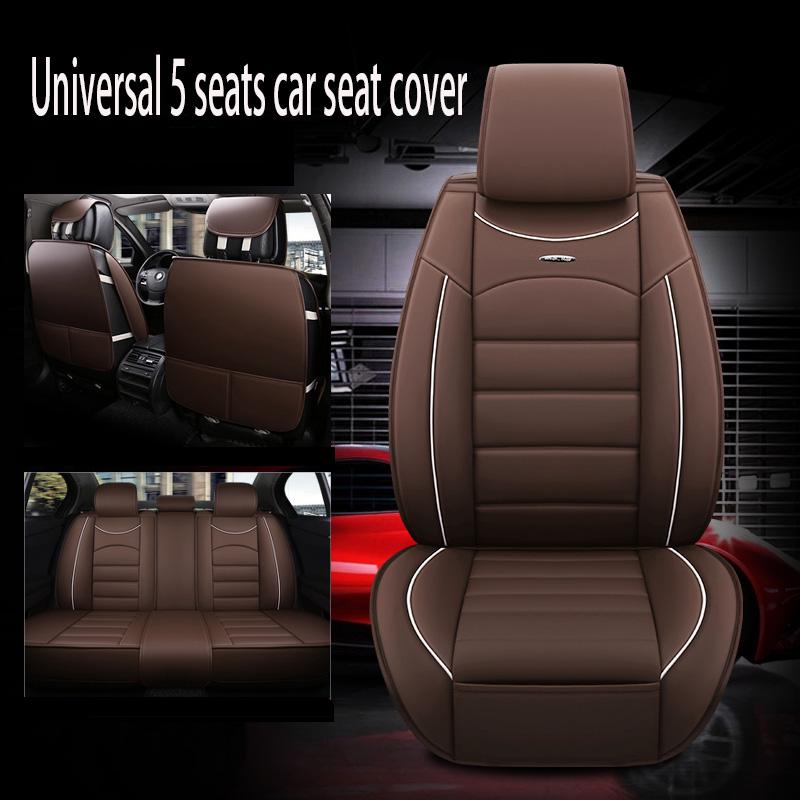 Waterproof Car Seat Cover Universal 5 set Auto Seat Cushion Leather 5 seats Universal Car seat cover