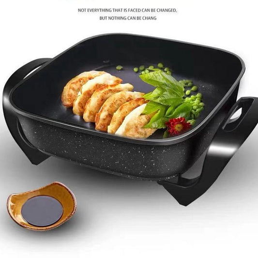 Household Multi-function Electric Pot Mandarin Barbecue Steaming Cooking and Frying All-in-one Pot Dormitory Smoke-free Non-stick Pan