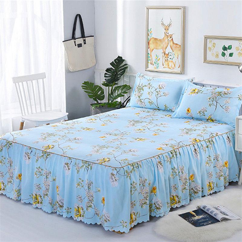 Brushed Bedroom Home Bed Skirt Single Solid Color Skin-friendly Bedspread Bed Cover Bedroom Student Dormitory Sheets