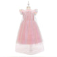 Girls Frozen Dress Aisha Princess Dress Summer Children Rainbow Tutu Skirt Gradient