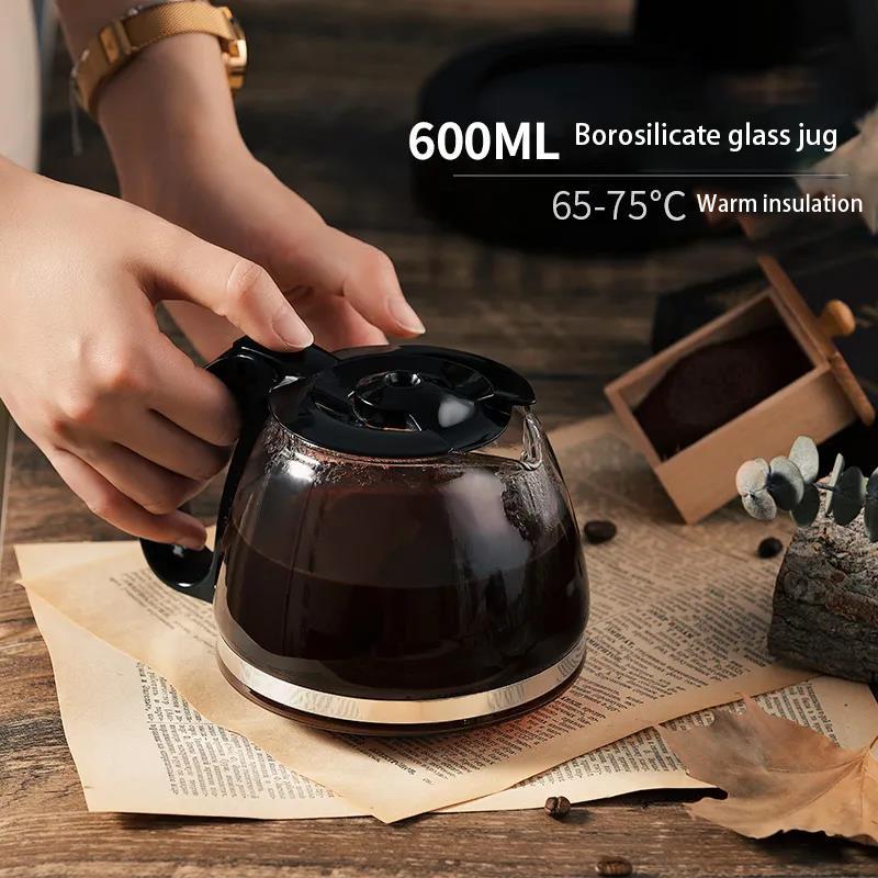 Drip Coffee Machine Filter 600W Kitchen Appliances Dripping Coffee Maker Boiled Tea Powder Milk Keep Warm 6 Cup for Gift Sonifer