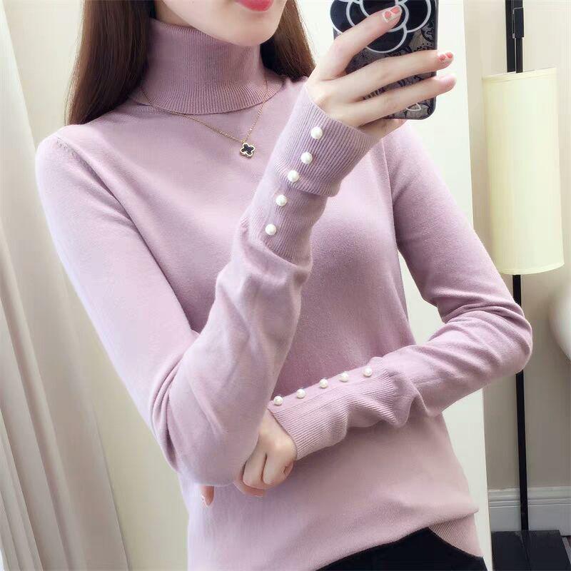 Turtleneck Sweater Women's 2020 Autumn and Winter New Slimming Bottoming Shirt Thickening Korean Version of The Loose Long-sleeved Sweater