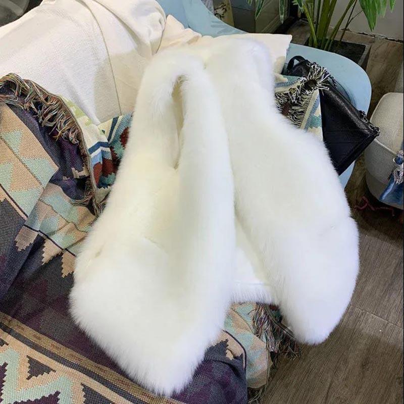 Fur Vest Women's Short Autumn and Winter Imitation Fox Fur Vest Slim Fashion Vest Coat