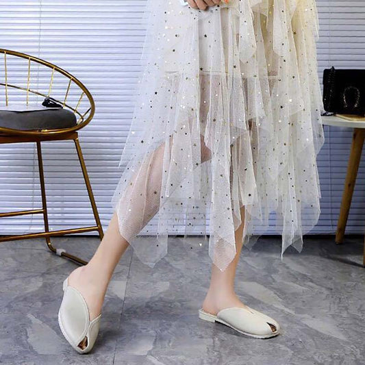 Fish Mouth Sandals and Slippers Women Summer Wear Korean Fashion All-match Student Non-slip Beach Shoes Women The Shoes Are One Size Smaller