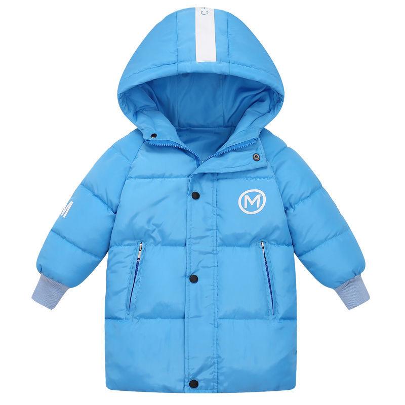 Children's Padded Jacket Boy Girl Baby Mid-length Padded Jacket Middle and Small Children's Thick Winter Padded Jacket Children's Wear