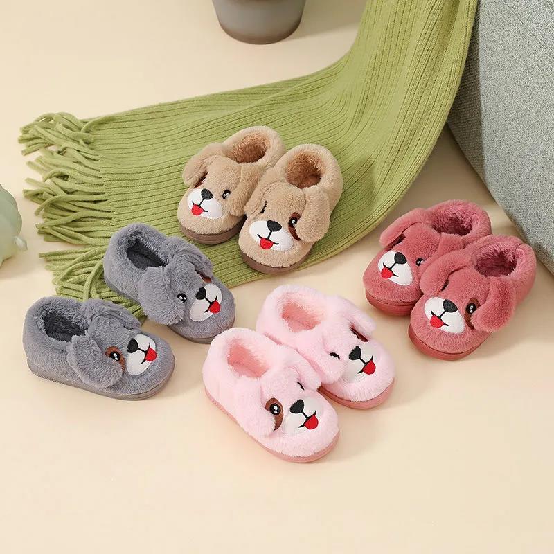 Men and Women Dog Design Sense Cotton Shoes Indoor and Outdoor Non-slip Casual Slippers Lightweight Flat Shoes Soft Shoes