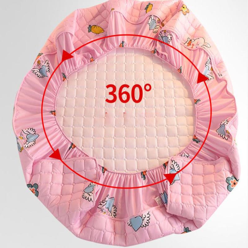 Breathable Bed Sheet Bedspread One-piece Non-slip Fixed Mattress Cover Thick Quilted Dust-proof Bedspread Cover Protective Cover