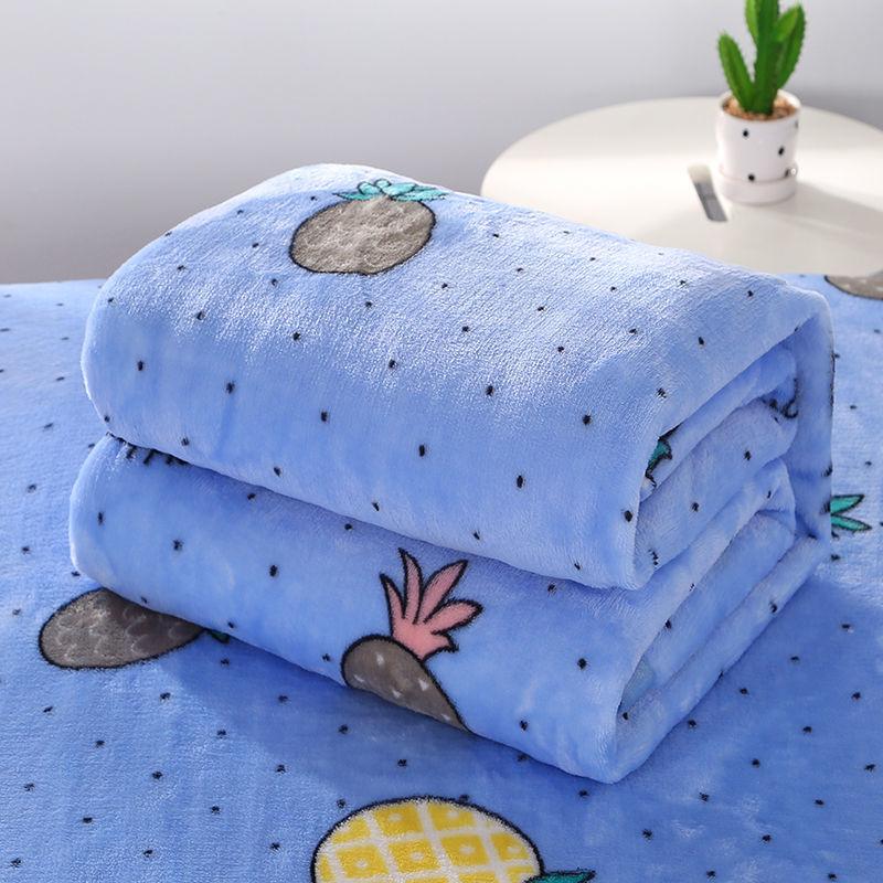 Winter Coral Fleece Blanket Flannel Blanket Cover Blanket Thicken Bed Sheet Air Conditioning Blanketsuper Warm Soft Solid Blanket