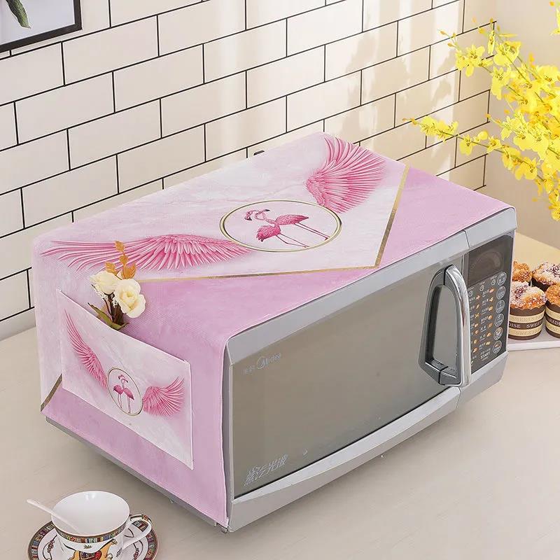 Microwave Oven Cover Cover Oil-proof Dust-proof Cloth Universal Cover Towel Oven Household Cotton and Linen Cover