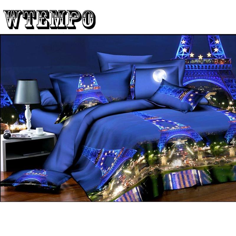 Duvet Cover Set 3D Oil Painting Bed In A Bag 4pcs Bedding Sets Flat Bed Sheet Comforter Duvet