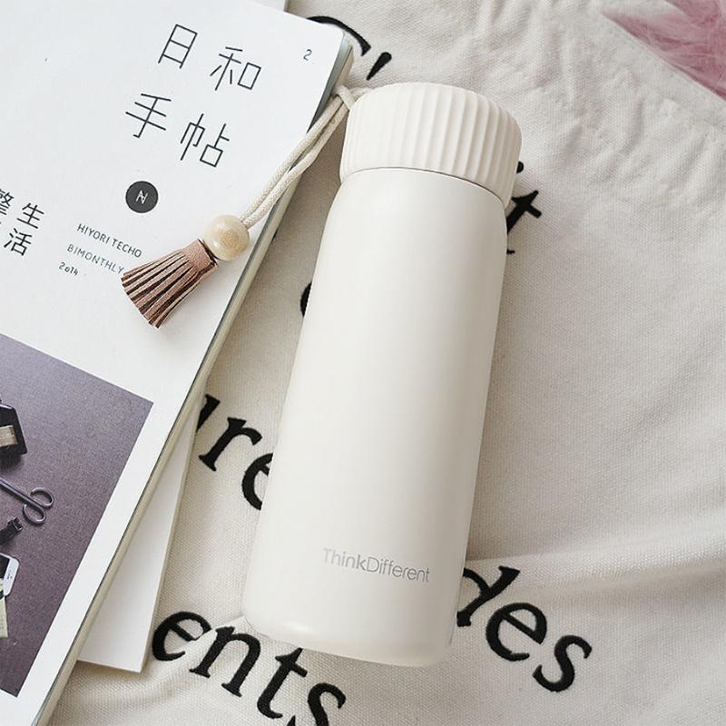 Japanese Vacuum Flask Ladies Cute Simple Children Tassel Portable Water Cup 400ml Vacuum Flask