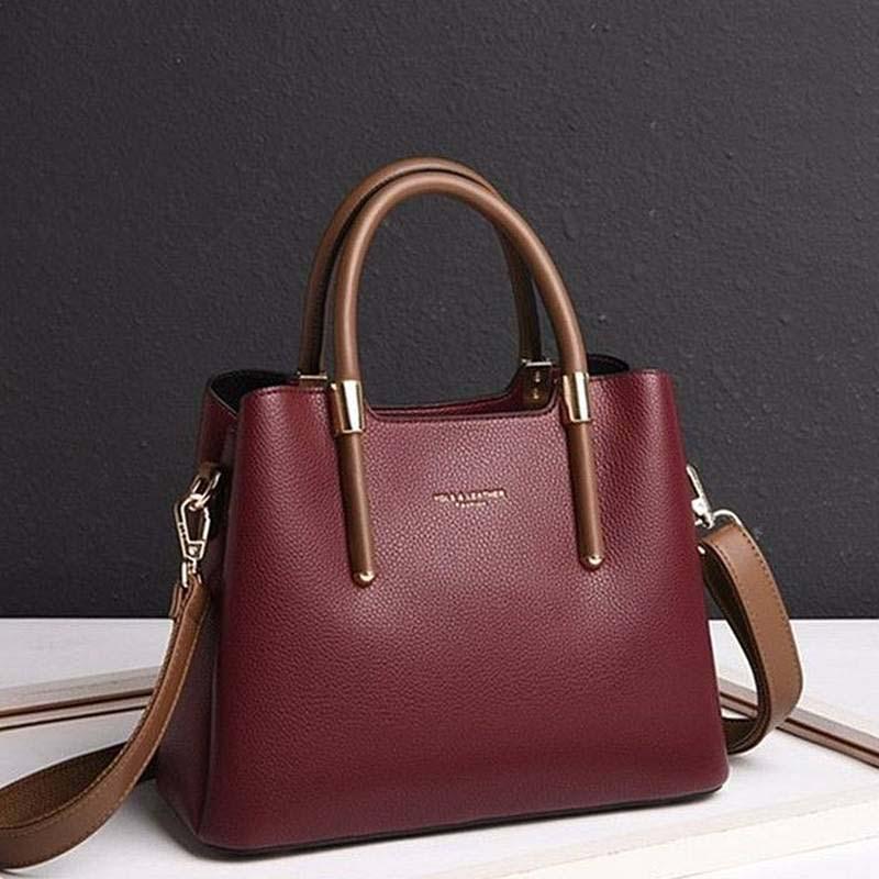 Female Bag Leather Texture Handbag Fashion All-match Messenger Bag Middle-aged European and American Ladies Bag