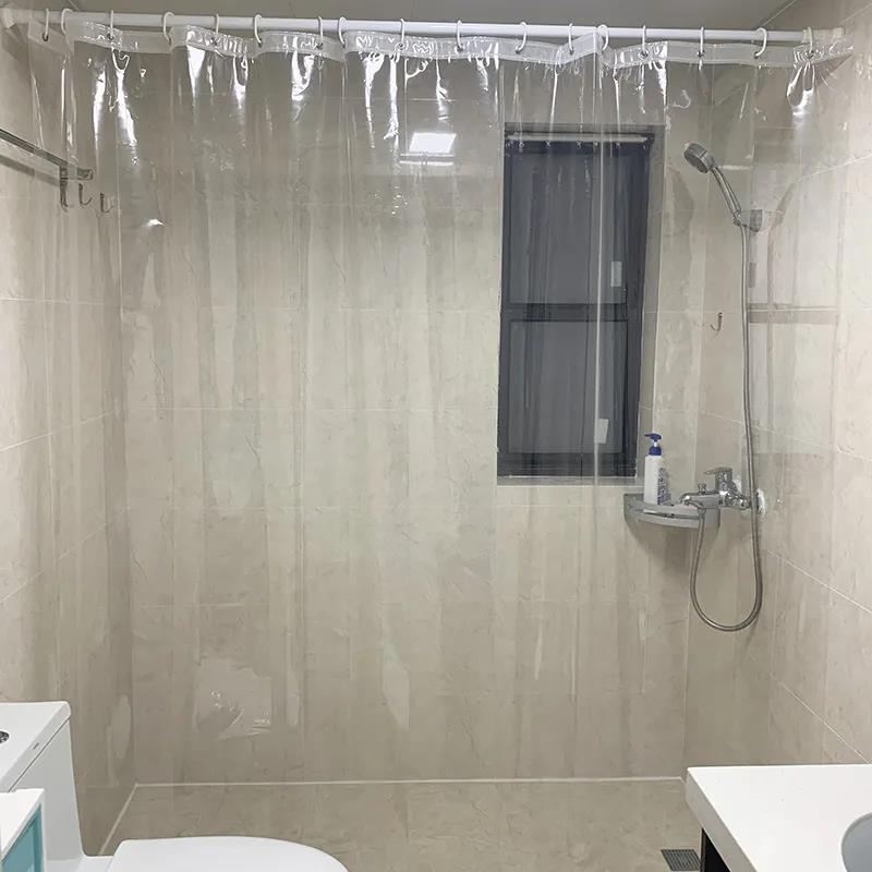 Transparent Plastic Shower Curtain Kitchen Partition Curtain Waterproof and Oily Smoke Curtain