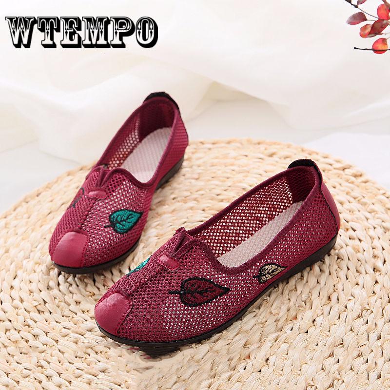 Breathable Casual  Shoes Mesh Flat Breathable Sandals Women Summer Shoes