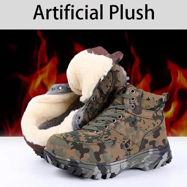 Men's Winter Warm Snow Boots Plush Thickened Outdoor Sports Boots Waterproof Non Slip High Top Cotton Shoes