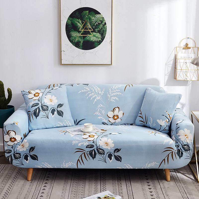 Stretch Polyester Sofa Furniture Cover European Art Print Cloth Machine Washable Sofa Cover