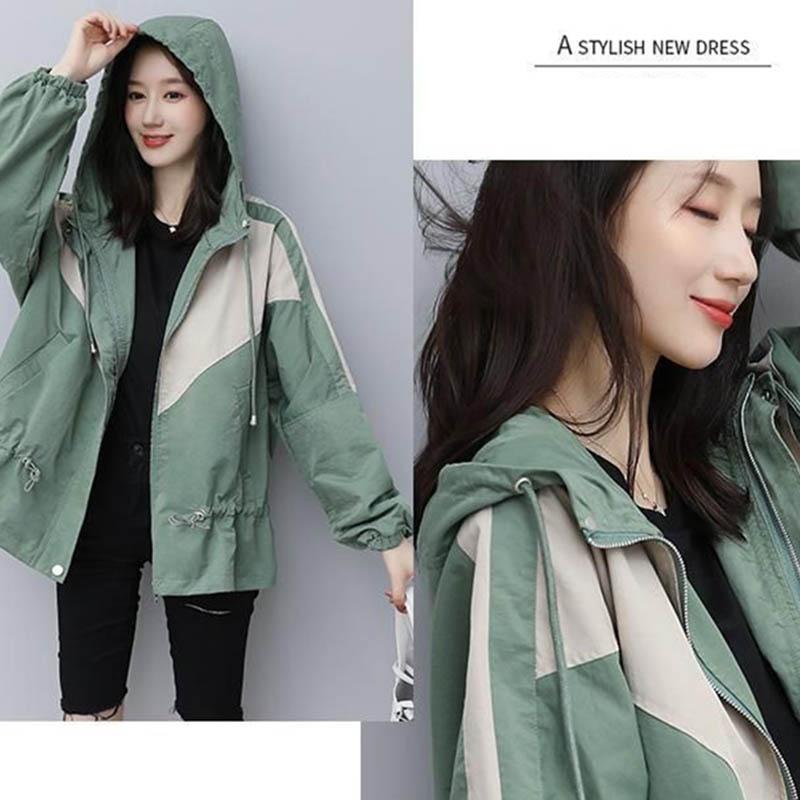 Women's Short Windbreaker Spring and Autumn Style Korean Fashion Loose Casual Short Jacket Women