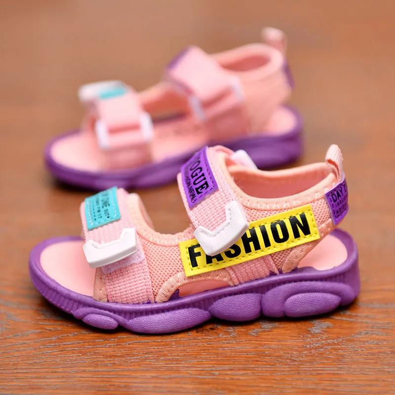 Children's Summer Cool Shoes Soft Sole Colorful Flat Casual Sports Sandals Boys and Girls Non Slip Outdoor Beach Sandals