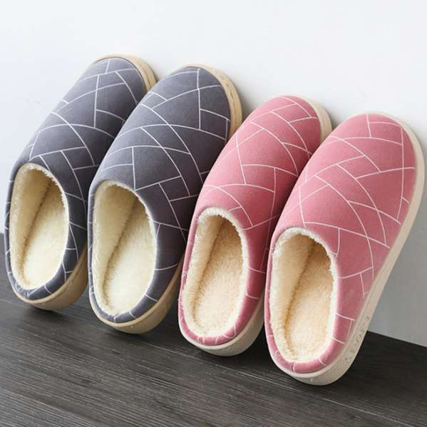 Winter Household Cotton Slippers Couple Slippers Indoor Warm Slippers Thick-soled Bag with Cotton Slippers