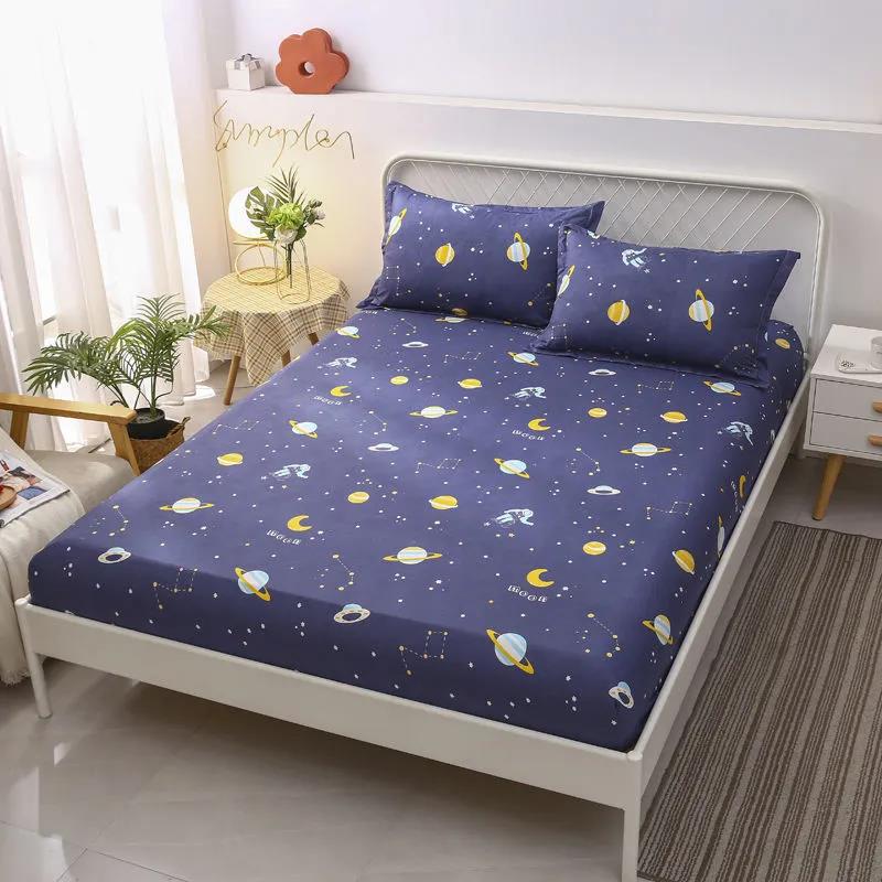 Bed Sheet Cover Thick Cotton Quilted Mattress Cover One-piece Bed Cover Waterproof Non-slip Mattress Cover Protective Cover All-inclusive