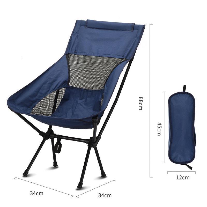 Portable Folding Chair with Backrest Outdoor Fishing Chair Camping Stool