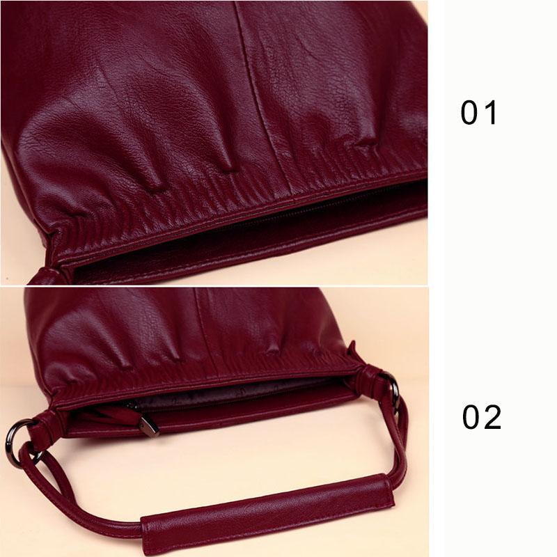 Women Bucket Bag handbag Casual Female Crossbody Bags Portable Genuine Leather Cowhide Large Capacity