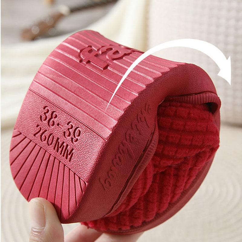 Men's and Women's Autumn and Winter Cotton Slippers Thickened Warm Home Indoor Non-slip Thick Bottom Couple Slippers