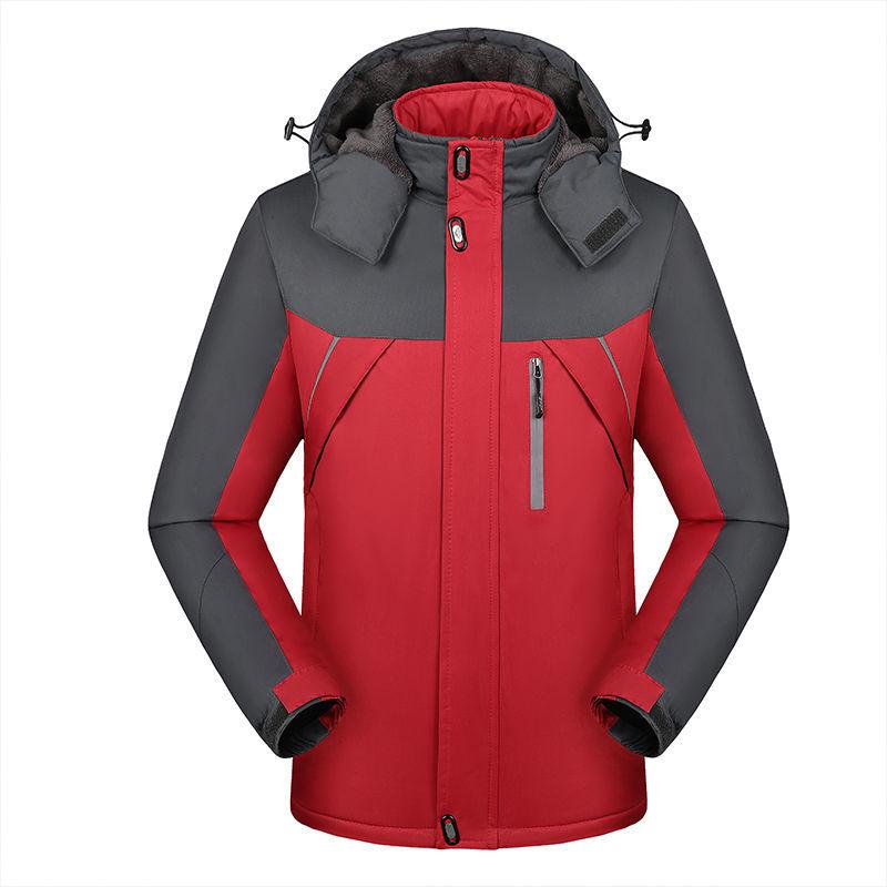 Autumn and Winter Outdoor Sports Men's and Women's Jackets Waterproof and Cold-proof Sunscreen Sports Plus Velvet Jacket Windbreaker