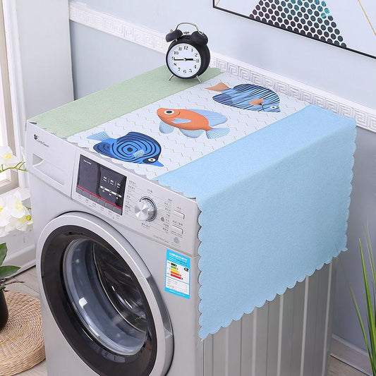 Drum Washing Machine Cover Washing Machine Waterproof Cover Cloth Double Door Refrigerator Cover Towel Household Washing Machine Dust Cover Cloth