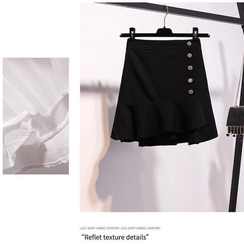 Women's Summer Elegant 2piece Set Skirt Set Slash Neck Off-shoulder Blouse +short Mermaid Skirt Two-piece Set