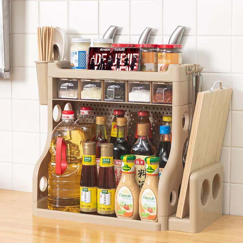 Desktop Storage Rack Seasoning Kitchen Utensils Storage Rack Kitchen Storage