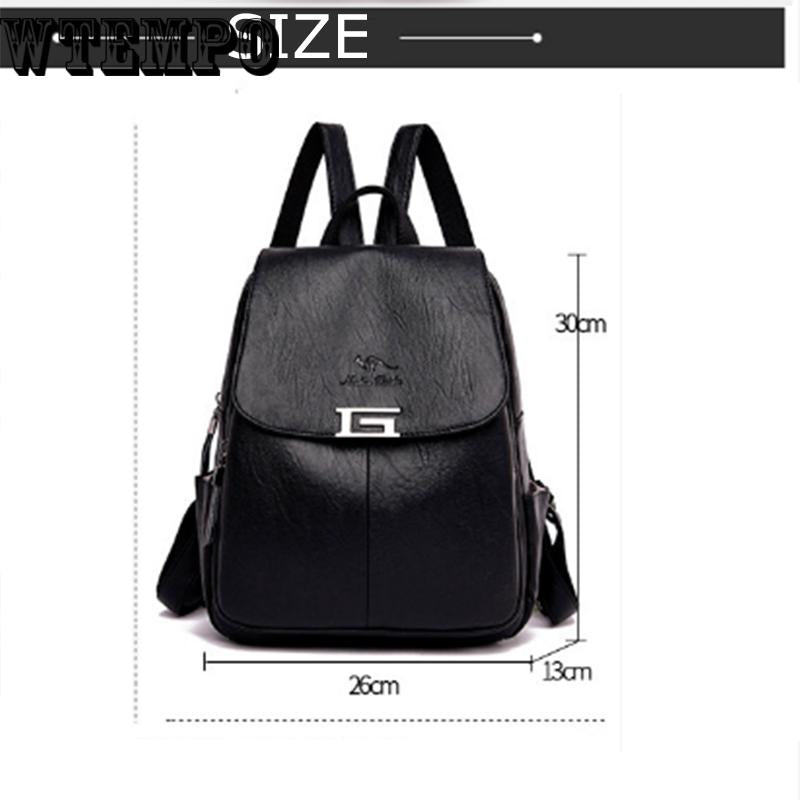 Fashion Women Backpack Youth Vintage Leather Backpacks for   Female School Bag Bagpack