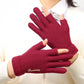 Women's Winter Touch Screen Gloves Warm Velvet Thick Half-finger Mittens Wool Non-slip Show Two-finger Office Driving Gloves Solid Knitting Gloves