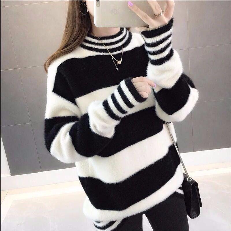 Winter Warm Women Sweater Thick Knitted Jumper Top Female Sweater