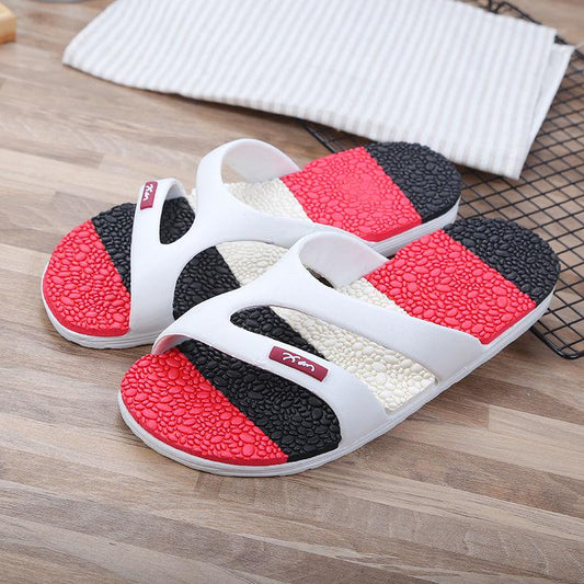 Korean Version of The Men's Summer Word Slippers Couple Beach Wear-resistant Soft Bottom Shoes Fashion Indoor and Outdoor Non-slip Home Sandals