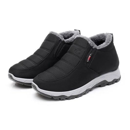 Winter Snow Cotton Shoes Men's Thickened and Velvet Warm Boots Old Beijing Parents Snow Boots