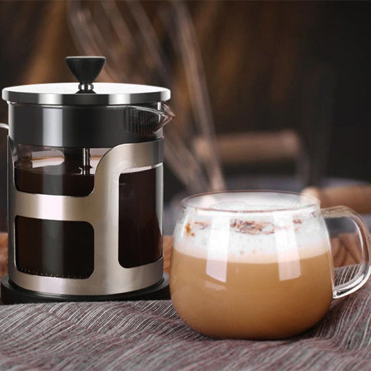 Manual Coffee Espresso Maker Pot Stainless Steel Glass Teapot French Coffee Tea Percolator Filter Press Plunger