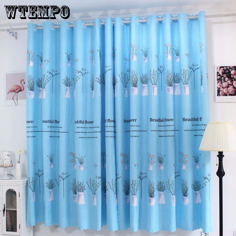 2pcs Short Half Curtain Blackout Simple Bedroom Short Window Rental House Curtain