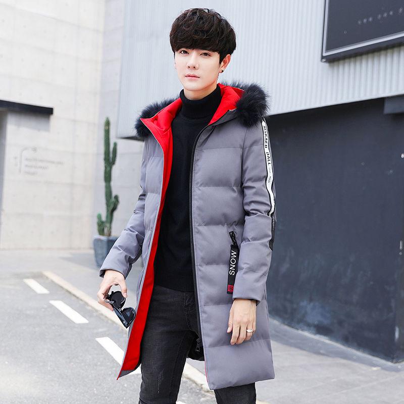 Medium and long section  Leisure Cotton clothing Large size Down jacket Trend Men's clothes  Winter