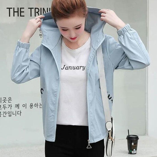 Spring Women Sports Jacket Boutique Tennis Wear Outdoor Wear Casual Comfortable Thin Top UV Protection Coat