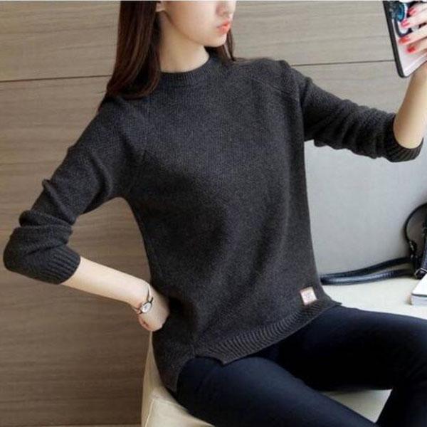 Sweater Women's Sweater Autumn and Winter Loose Wild Bottoming Shirt Long Sleeve Round Neck