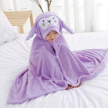 Thickened Bath Towel Children Hooded Cloak Baby Super Soft Cotton Absorbent Boys and Girls