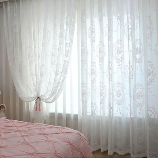 Europe White Yarn Curtain Window Tulle Curtains for Living Room Kitchen Modern Window Treatments Voile Curtain