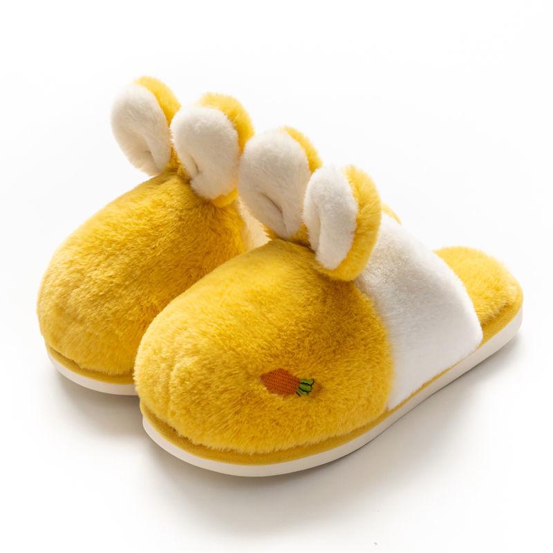 Autumn and Winter Pure Cotton Slippers Indoor Non-slip Soft-soled Shoes Warm Simple Plush Cotton Shoes