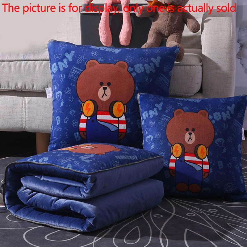 Dual-purpose Pillow Winter Coral Velvet Pillow Variable Quilt Sofa Pillow Car Warmth Artifact