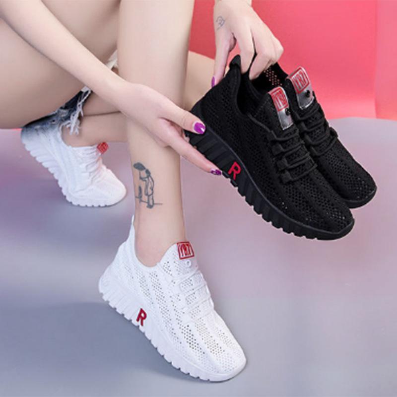 Old Beijing Cloth Shoes Women's Flat Shoes Casual Work Shoes Women's Black Soft-soled Dancing Mesh Shoes Mother Shoes Non-slip