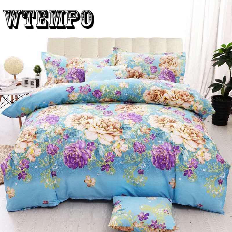 Brand 3Pcs Bedding Sets 3D Printed Flower Bedding Set Comforter Duvet Cover Set BedClothes