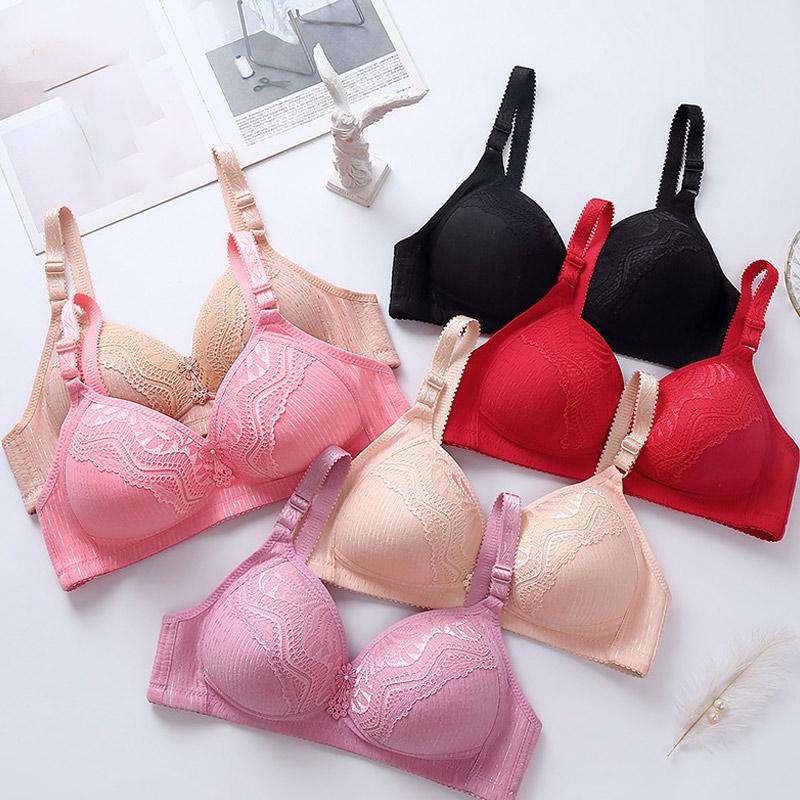 Anti-sagging Gather No Steel Ring Ladies Fat Mother Plus Size Thin Underwear Bra