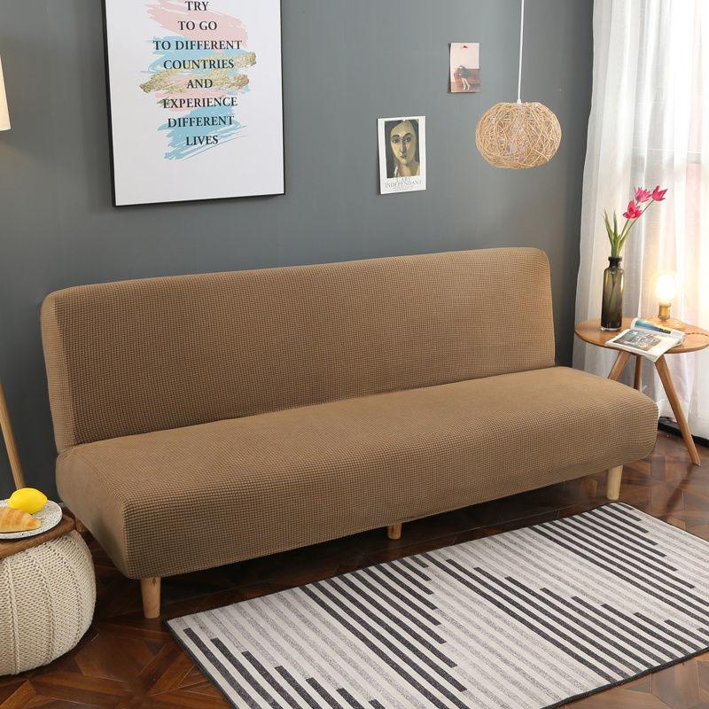 Plush Thickening Folding Sofa Cover All-inclusive Stretch Sofa Cover Multifunctional Armless Folding Sofa Bed Dust Cover