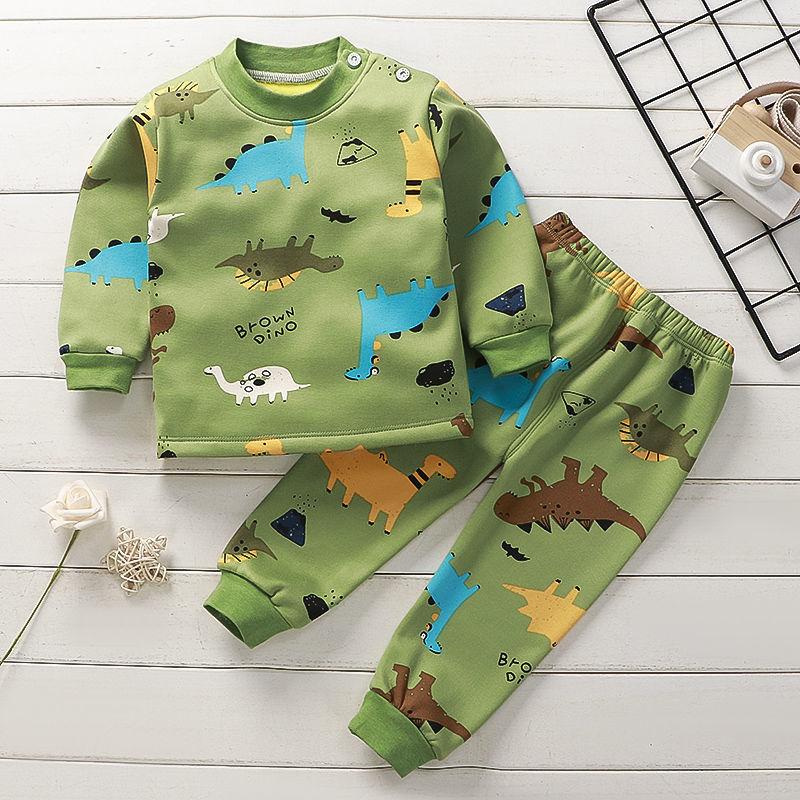 Children's Thermal Underwear Suit Baby Fleece Autumn Clothes Long Pants Boys Thermal Clothes Girls Pajamas Baby Clothes Winter